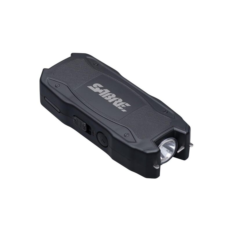 SABRE Stun Gun with Flashlight and Battery Strength Indicator, 1.552 µC, 120 Lumen