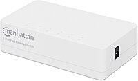 Manhattan 5 Port Fast Ethernet Switch – 10/100 Mbps - Computer Desktop Internet Networking Splitter LAN Hub Router, Unmanaged, Plug & Play, Fanless Quiet – 3 Yr Mfg Warranty - 560672