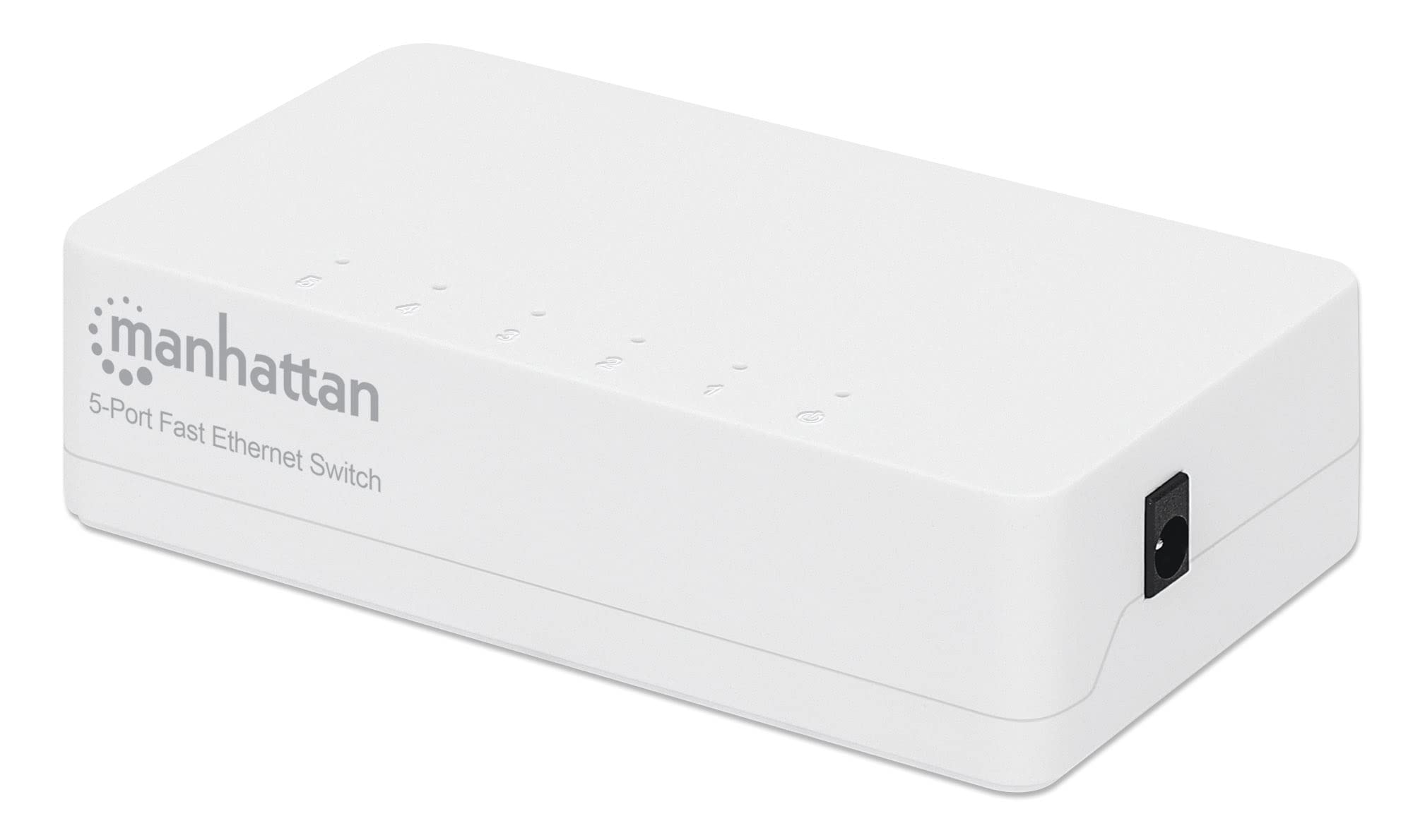 Manhattan 5 Port Fast Ethernet Switch – 10/100 Mbps - Computer Desktop Internet Networking Splitter LAN Hub Router