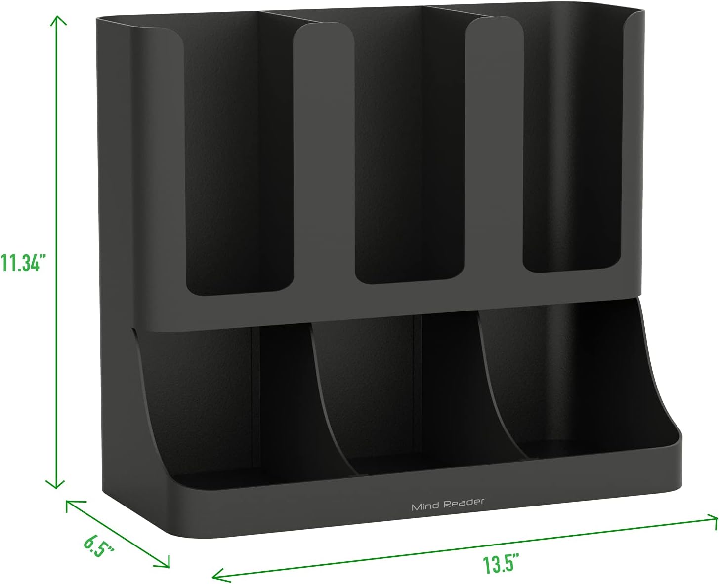 Mind Reader Coffee Pod Organizer and Condiment Station, Countertop Storage for 36 Pods, Cups