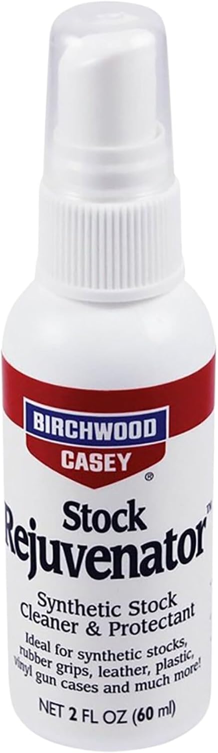 Birchwood Casey Easy-to-Use Stock Rejuvenator Cleaner & Protectant for Synthetic Stock, Rubber Grips, Leather, Plastic