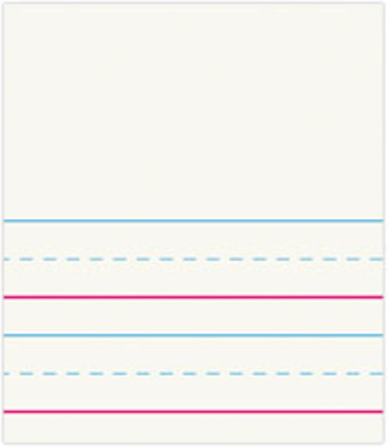 Office Depot Red & Blue Ruled Storybook Paper, Conforms To D'Nealian - Grade K-1, 4 1/2" Picture Story Heading, 3/4" Ruling