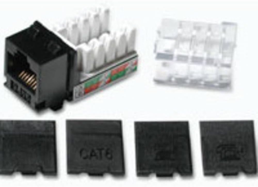 C2G 29313 Cat6 RJ45 Unshielded Keystone Jack, Black