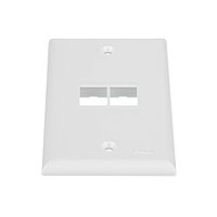 Panduit NK2FNWH 1-Gang 2-Port Faceplate, White