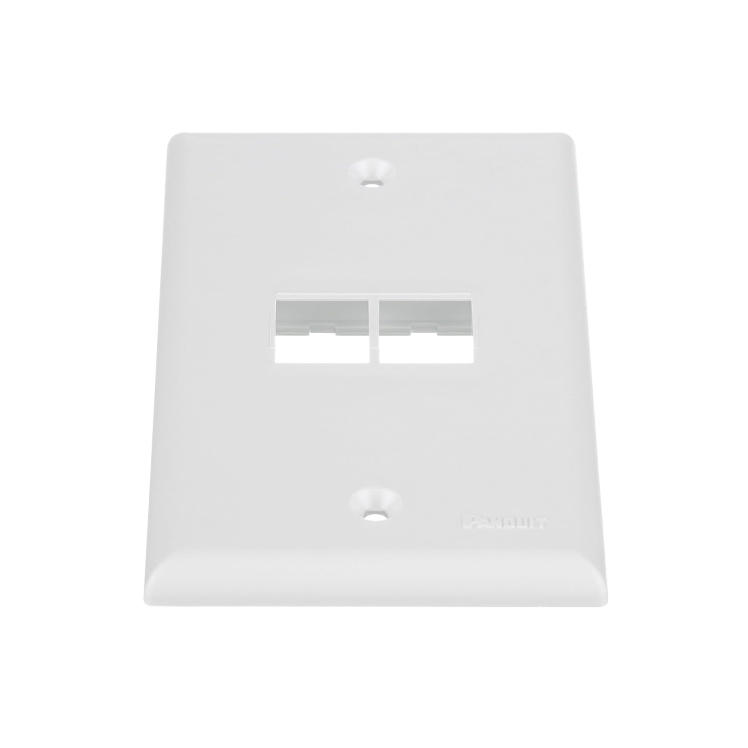 Panduit NK2FNWH 1-Gang 2-Port Faceplate, White