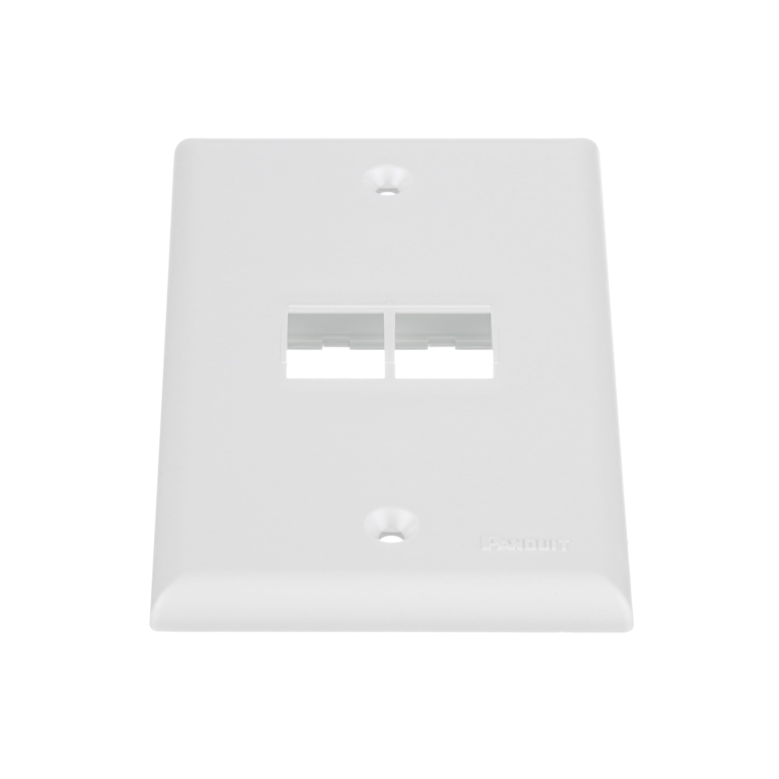 Panduit NK2FNWH 1-Gang 2-Port Faceplate, White