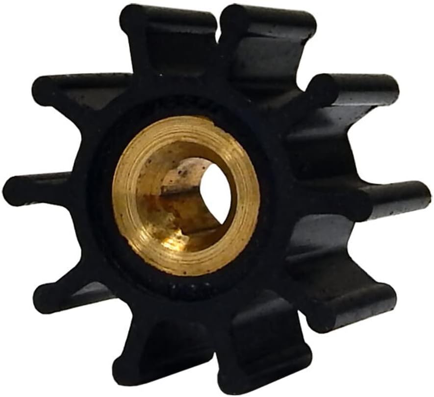 Jabsco 9200-0023-P, Nitrile, Drive Type 4, 10 Blade, 1-19/32 Diameter, 3/4 Width, 5/16 Shaft, Brass Insert