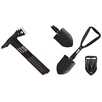 SOG 3-Pack Throwing Hawks & 18.25" Folding Survival Shovel with Saw Edge and Carry Cases Throwing Knives + Entrenching Tool