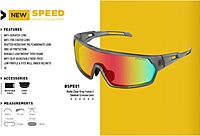 Bobster® Speed Cycling Sunglass, Matte Clear Gray Frame, Smoked Crimson Mirror Lens