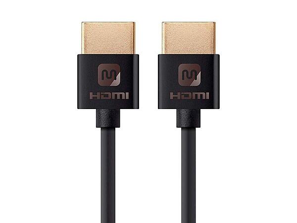 Monoprice HDMI High Speed Cable - 6 Feet - Black, 4K@60Hz, HDR, 18Gbps, 36AWG, YUV 4: - Ultra Slim Series