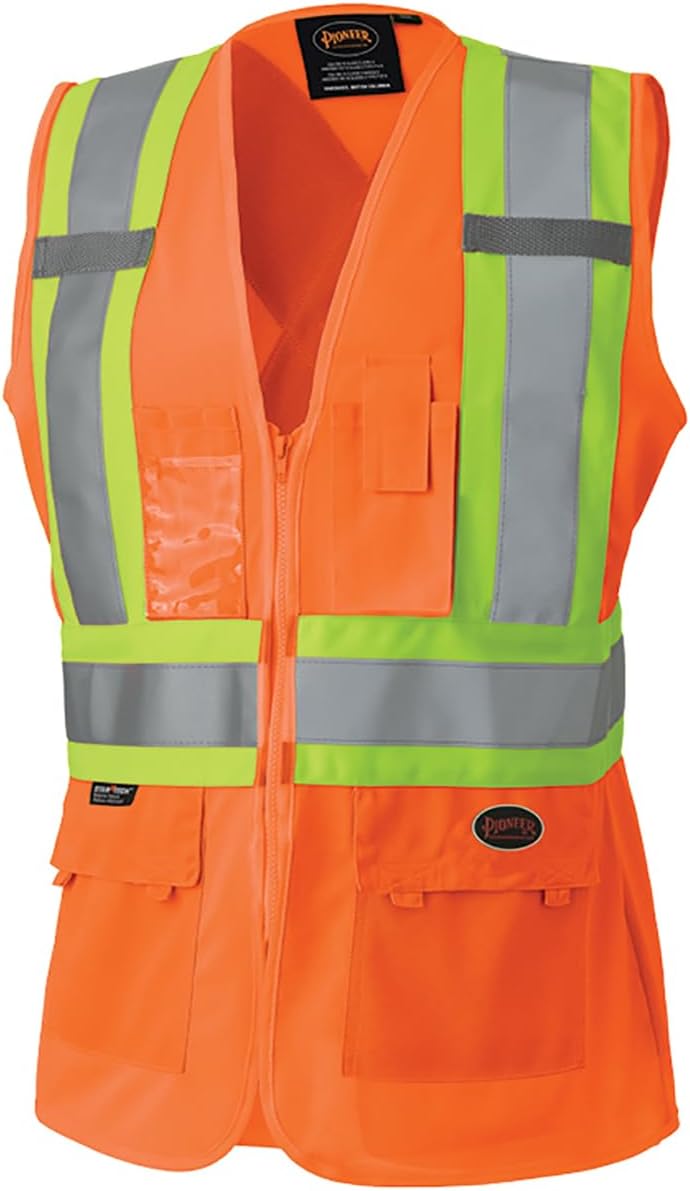 Pioneer Safety Vest for Women With Pockets - Hi-Vis Reflective Tape