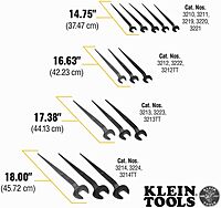 Klein Tools 3214 Spud Wrench, Made in USA, 1-5/8-Inch Nominal Opening, 1-Inch Bolt for U.S. Heavy Nut Standard