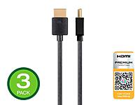 Monoprice Certified Premium High Speed HDMI Cable - Ultra Slim, 18Gbps, 4K@60Hz, HDR