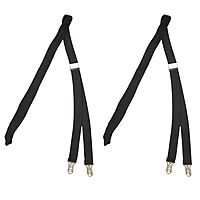 Hero's Pride Shirt Stays for Men, Durable Shirt Tucker for Police and Law Enforcement, 1 Pair of Garter Tuckers, Black