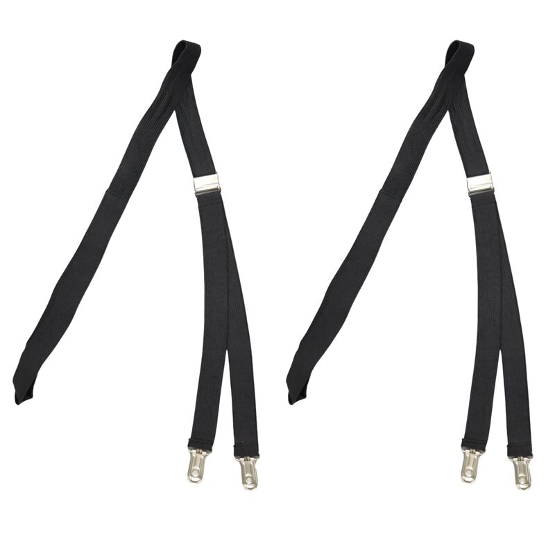 Hero's Pride Shirt Stays for Men, Durable Shirt Tucker for Police and Law Enforcement, 1 Pair of Garter Tuckers, Black