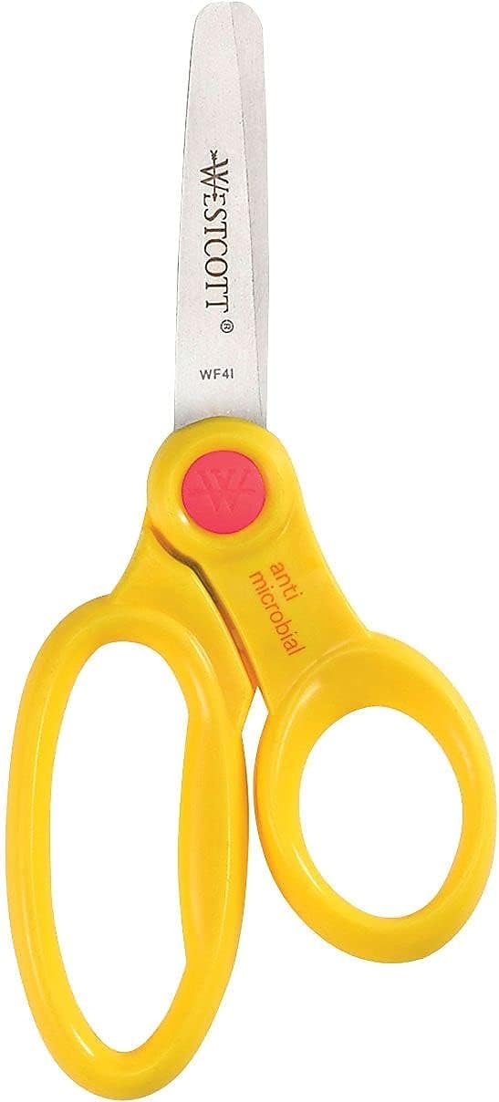Westcott Anti-Microbial Kids Scissors, 5in, Blunt, Assorted Colors