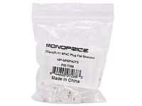 Monoprice 6P4C RJ11 Modular Plugs - For Flat Solid/Stranded Cable, 1u, 2 Prongs, 50 Pack, Clear 1 Count (Pack of 1)