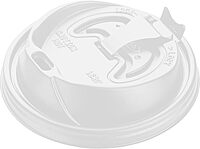 Dart Optima Reclosable Lid, Fits 12 Oz To 24 Oz Foam Cups, White, 100/pack