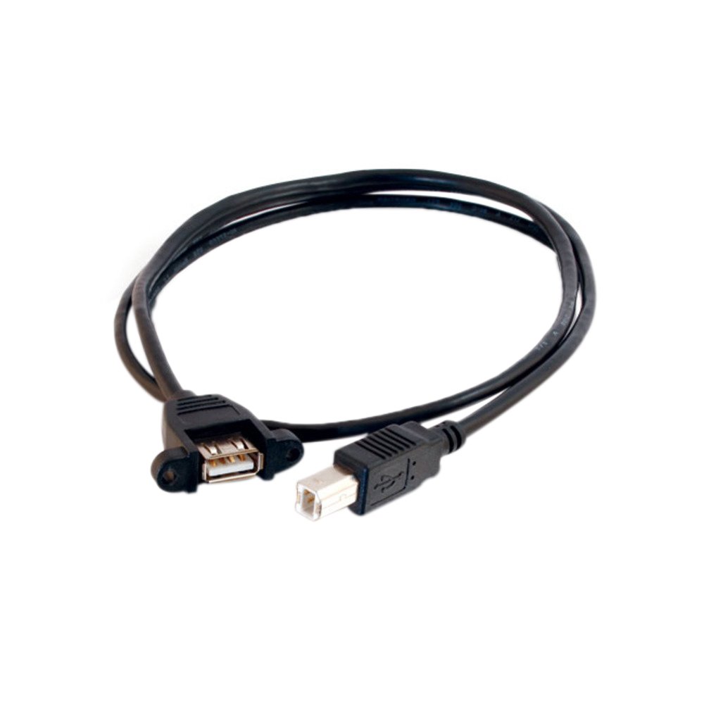 C2G Legrand USB A to B Cable, Female to Male, 2ft, Black (Model 28068)
