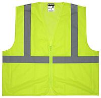 MCR SAFETY V2CL2MLZ Lime Mesh High-Visibility Safety Vest