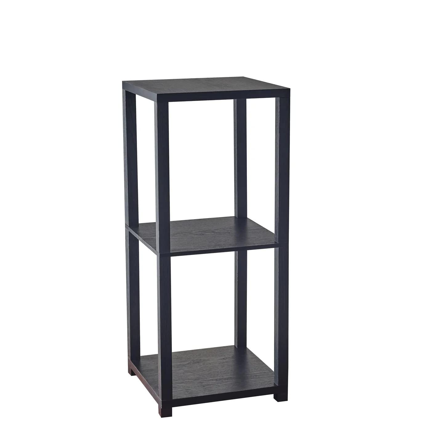 Adesso Lawrence Pedestal Table, Square, 27-3/4inH x 11-1/2inW x 11-1/2inD, Black