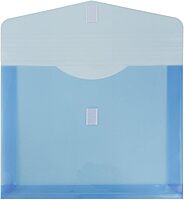 JAM PAPER Plastic Booklet Expansion Envelopes with Hook & Loop Closure - Letter