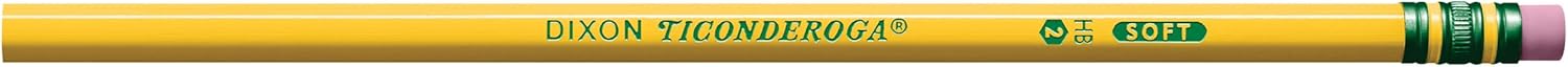 TICONDEROGA Premium Wood-Cased #2 (HB) Pencils, Yellow