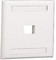 Panduit NK1FWHY 1-Gang 1-Port Faceplate with Label, White