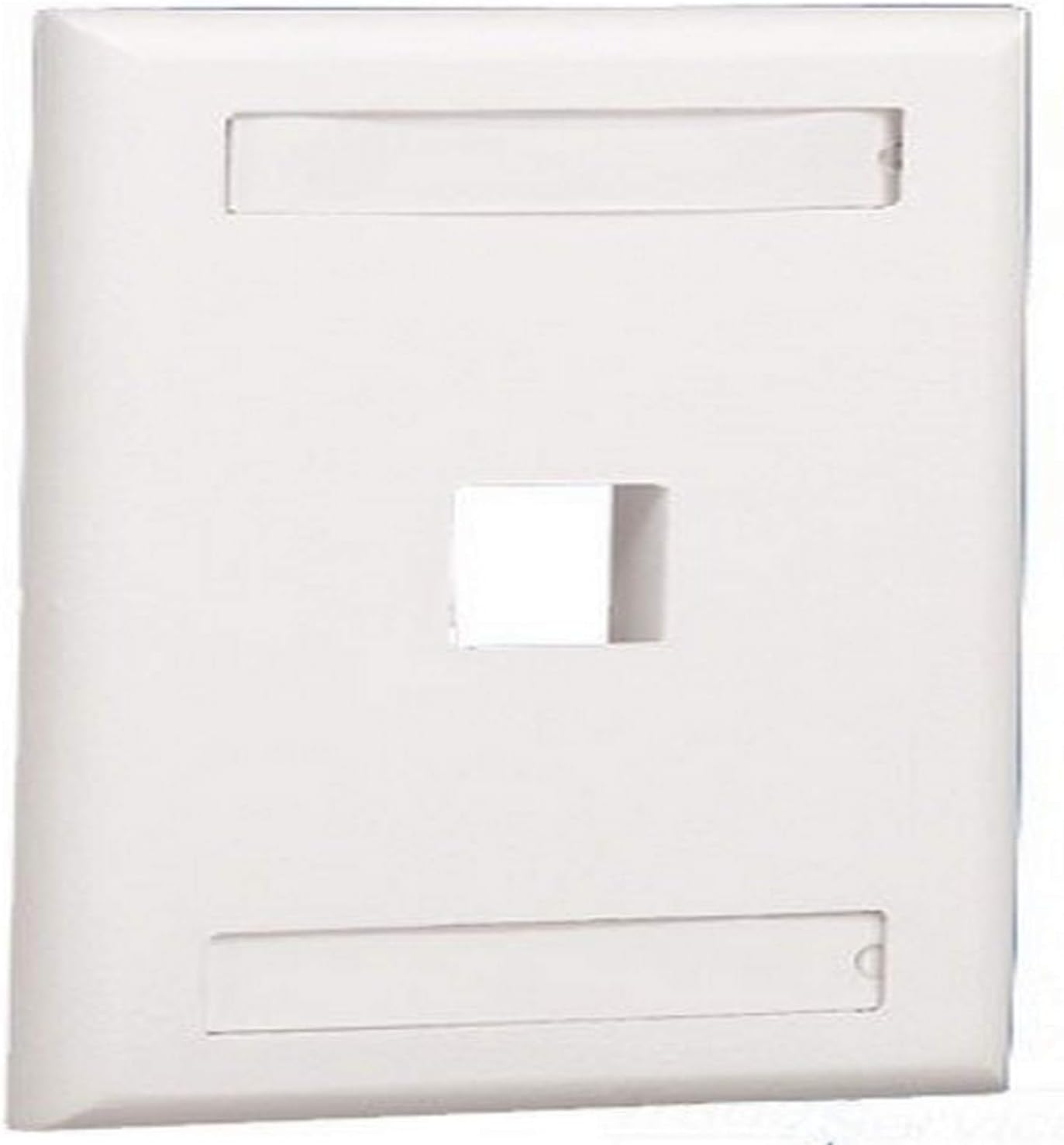 Panduit NK1FWHY 1-Gang 1-Port Faceplate with Label, White