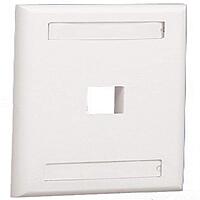 Panduit NK1FWHY 1-Gang 1-Port Faceplate with Label, White