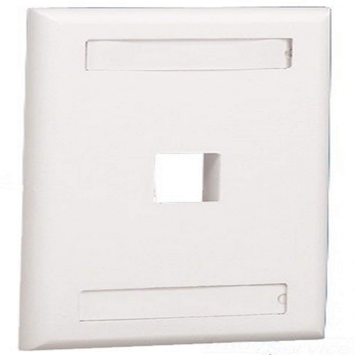 Panduit NK1FWHY 1-Gang 1-Port Faceplate with Label, White