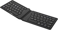 Targus Ergonomic Foldable Bluetooth Antimicrobial Keyboard, Compact, Black (AKF003US)