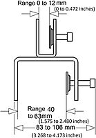 Boss Office Products Plexiglas Panel Cubical Clamps, 5-5/8in x 2-1/4in, Set Of 2 Clamps