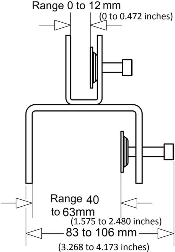 Boss Office Products Plexiglas Panel Cubical Clamps, 5-5/8in x 2-1/4in, Set Of 2 Clamps