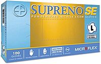 Series Microflex Supreno Disposable Gloves: Size Large, 4.3 mil, Uncoated-Coated Nitrile, Medical Grade, Unpowdered