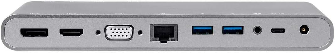 Monoprice USB-C Dual-Monitor Docking Station for USB-C Laptops, MST and Power Delivery up to 100 Watts with USB-C Cable