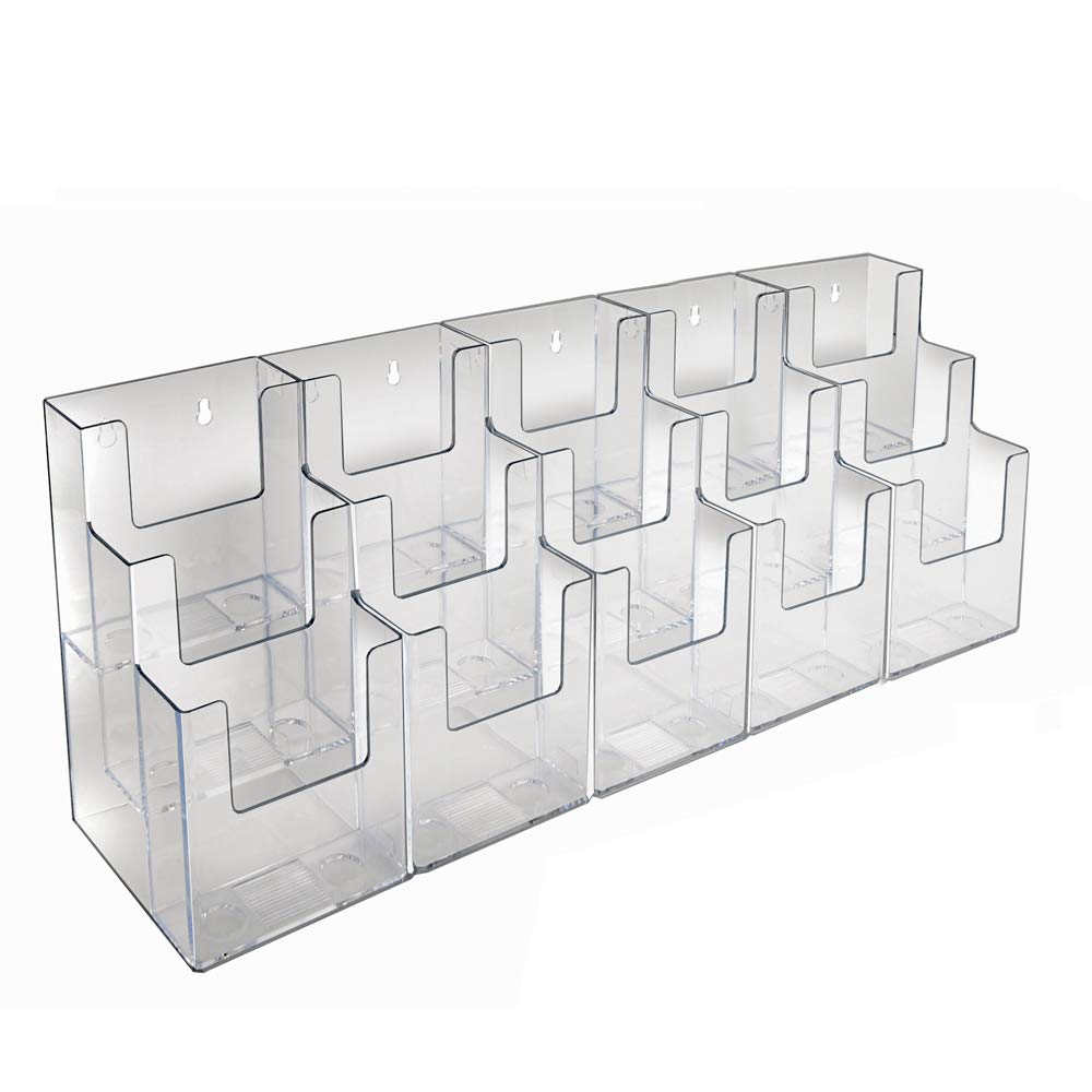 AZAR DISPLAYS Acrylic Brochure Holders, Clear