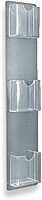 Azar Displays 252065 5.5" W X 26" H Vertical Three-Pocket Wall Mount Brochure Holder (2 Pack)