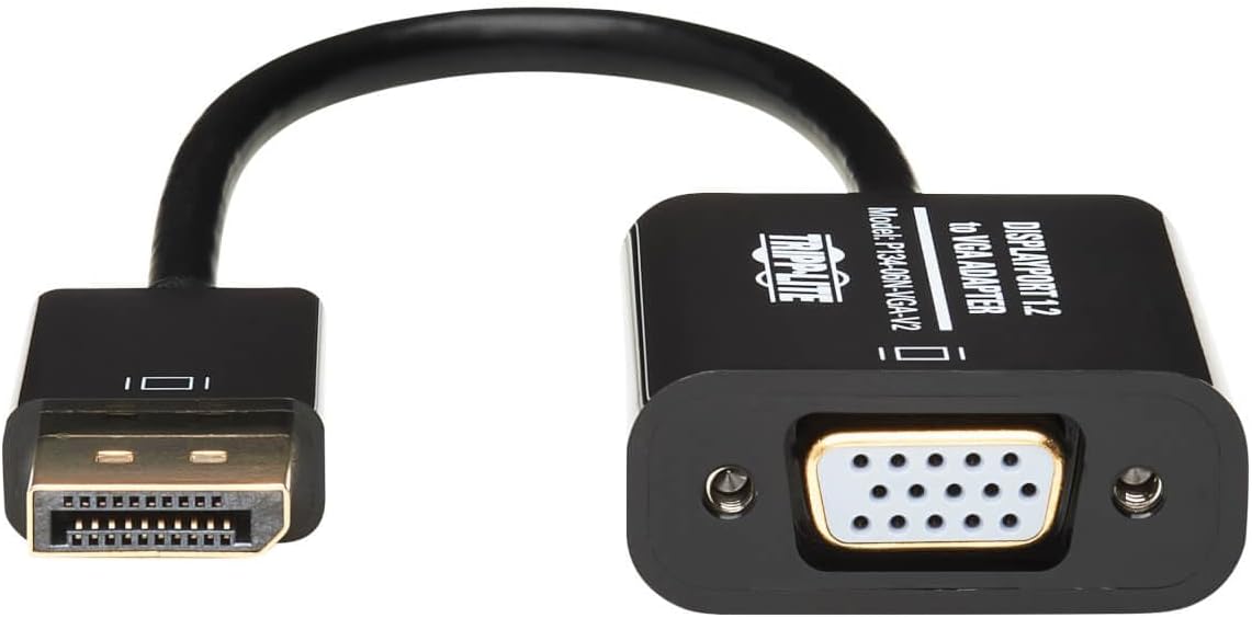 Eaton Tripp Lite DisplayPort to VGA Adapter Cable Active Converter, Displayport 1.2, DP to VGA, 6 inches / 15.2 Centimeters
