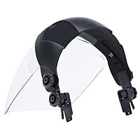 SELLSTROM Safety Face Shield with Universal Hard Hat Slot Adapter, Clear Anti-Fog Polycarbonate