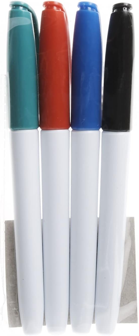 Integra Bullet Tip Dry-Erase Whiteboard Markers, Assorted Barrel, Assorted Ink, Pack Of 4 Markers