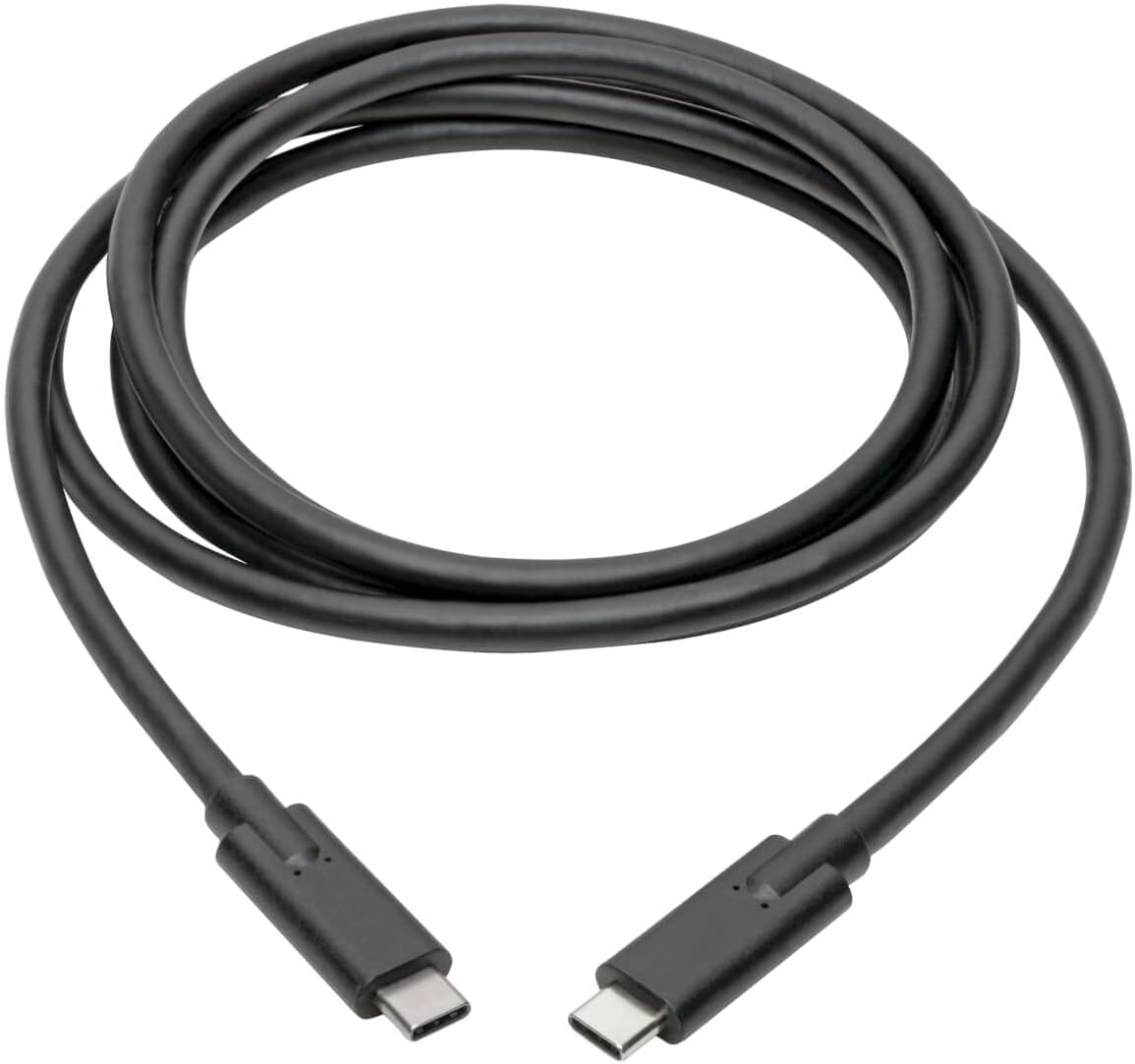 Tripp Lite USB-C to USB Type-C Cable, USB 3.2 Gen 1, 5A / 100W Charging, 5 Gbps Data, Thunderbolt 3 Compatible, Black