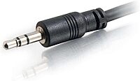 C2G 40106 3.5mm Stereo Audio Cable with Low Profile Connectors M/M, In-Wall CMG-Rated (15 Feet, 4.57 Meters) Black