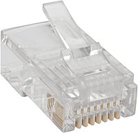 Tripp Lite RJ45 Modular Connector for Round Stranded UTP Conductor 4-Pair Cat5e, 100 Pack - Network connector - N030100STR