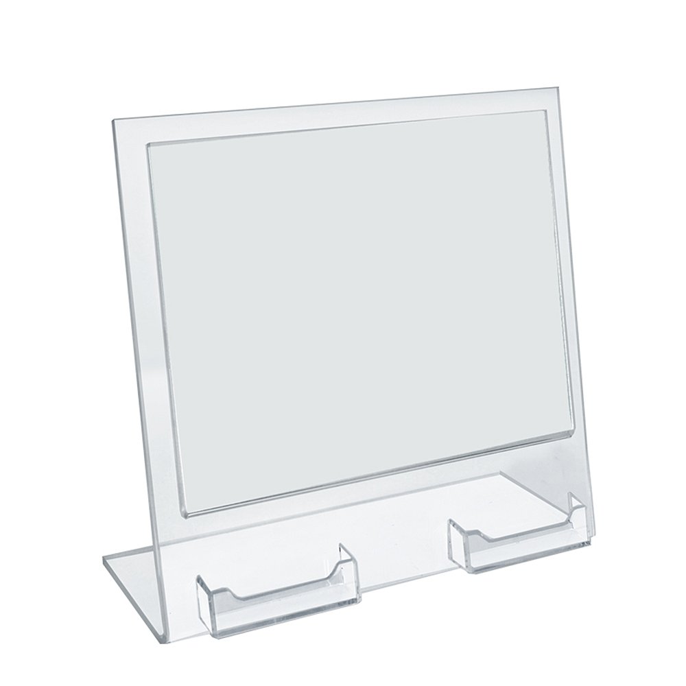 Azar Displays 3-Tier 6-Pocket Plastic Trifold Brochure Holder, 13-1/4inH x 9-1/4inW x 6inD, Clear