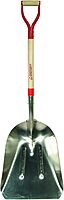 Aluminum Scoops, 19.75 x 15.25 Blade, 31 in White Ash Steel D-Grip