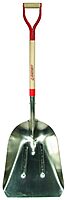 Aluminum Scoops, 19.75 x 15.25 Blade, 31 in White Ash Steel D-Grip