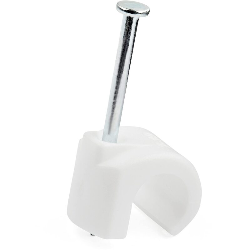 StarTech.com 100 Pack Large Cable Clips with Nail - Reusable - Nail-in Clamps - Wire Holding Clips