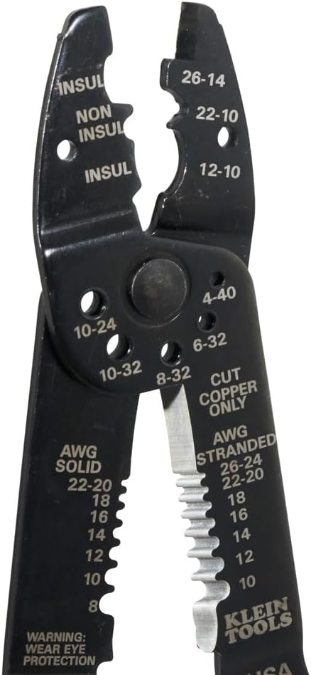 Klein Tools 1001 Multi Tool, Made in USA, Wire Stripper / Wire Cutter / Crimper for 8-22 AWG