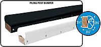 + DE1022BF Piling/Post Bumper, 6', Black, PVC, 2x4 Mount,